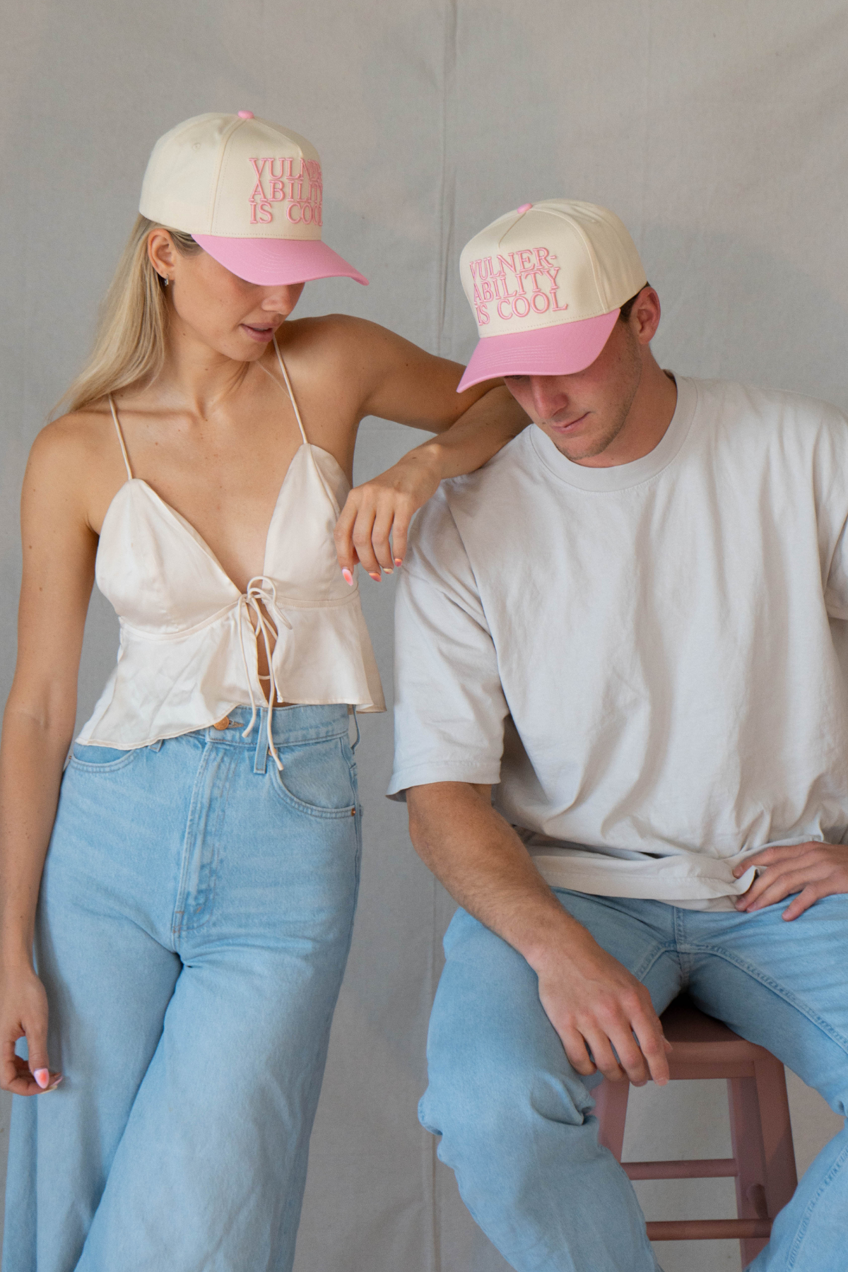 Vulnerability is Cool Pink Trucker Hat