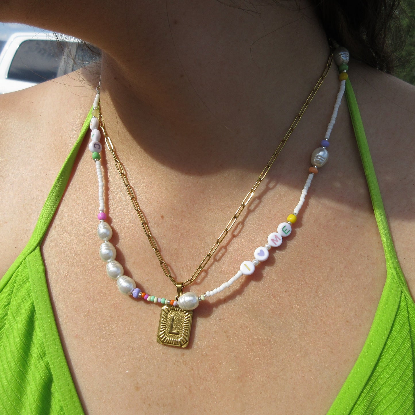 I Love Me Beaded Necklace