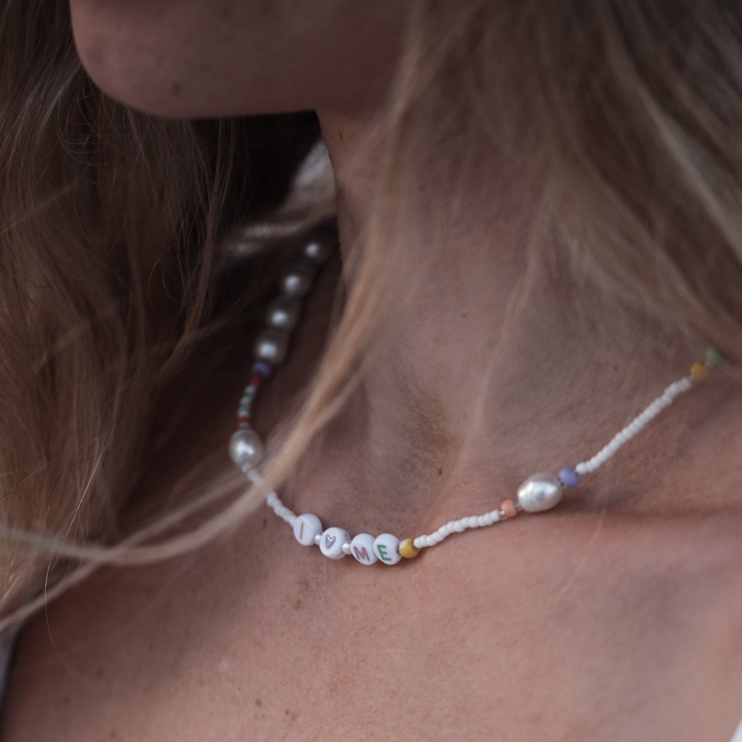 I Love Me Beaded Necklace