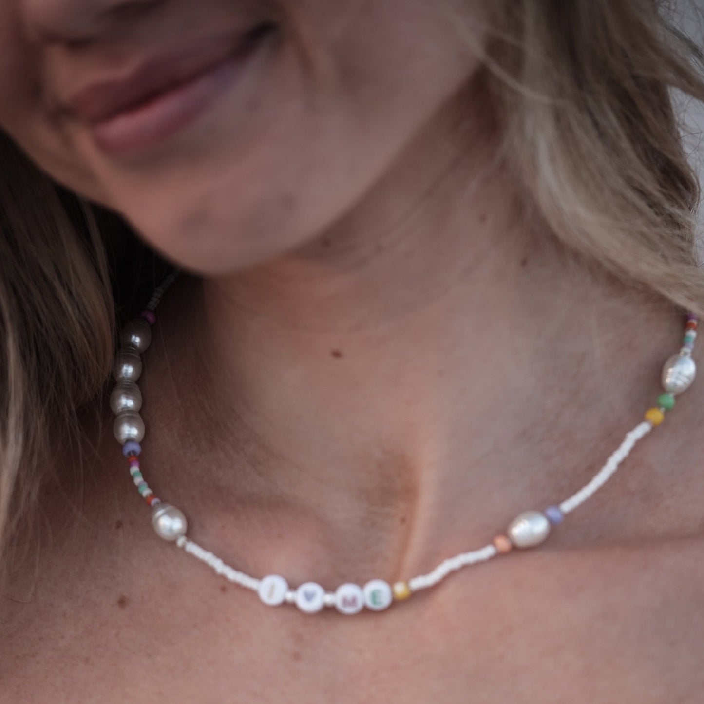 I Love Me Beaded Necklace