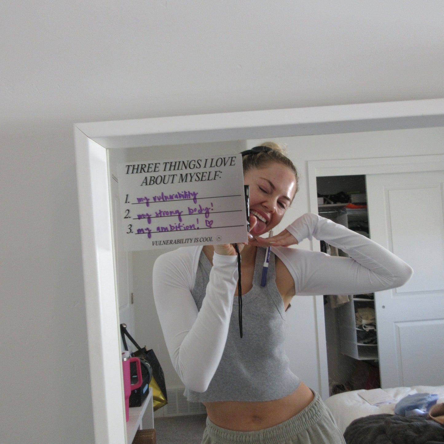 Three Things I Love About Myself Sticker + Expo Marker