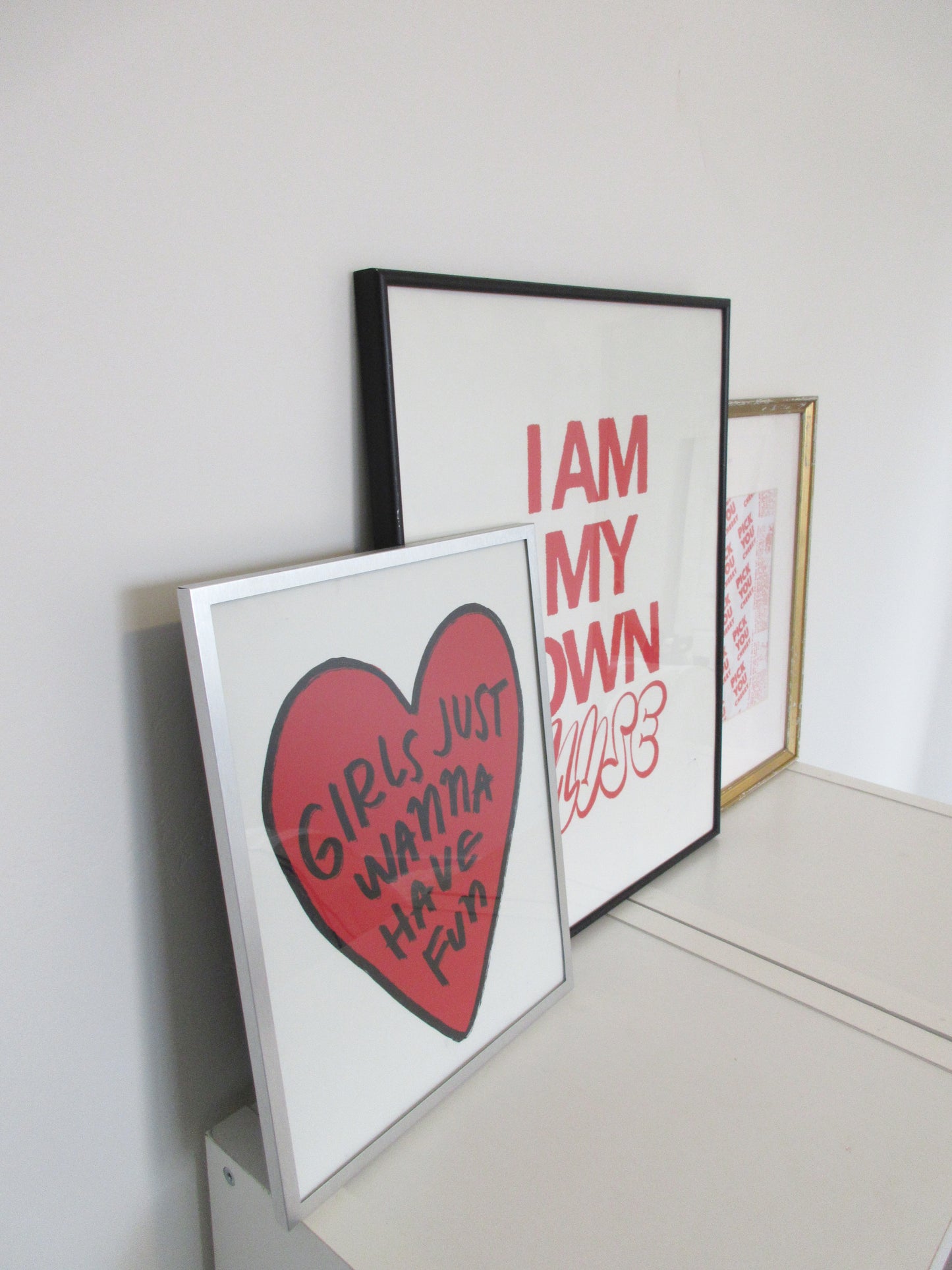 Girls Just Wanna Have Fun (RED) Wall Poster