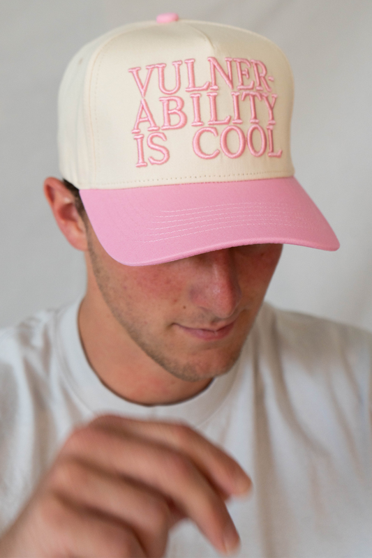 Vulnerability is Cool Pink Trucker Hat